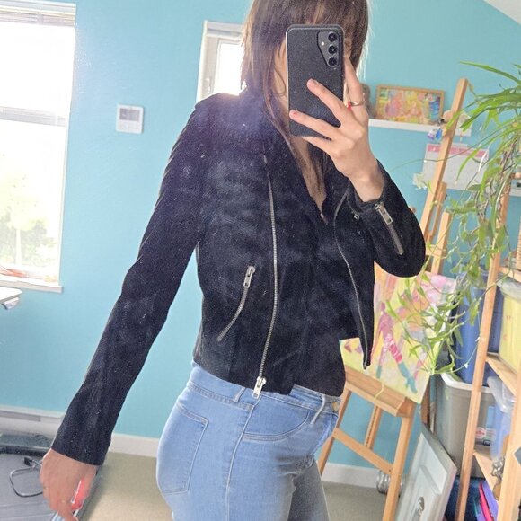 Black versatile leather jacket, size S - Glassons - Picture 2 of 11